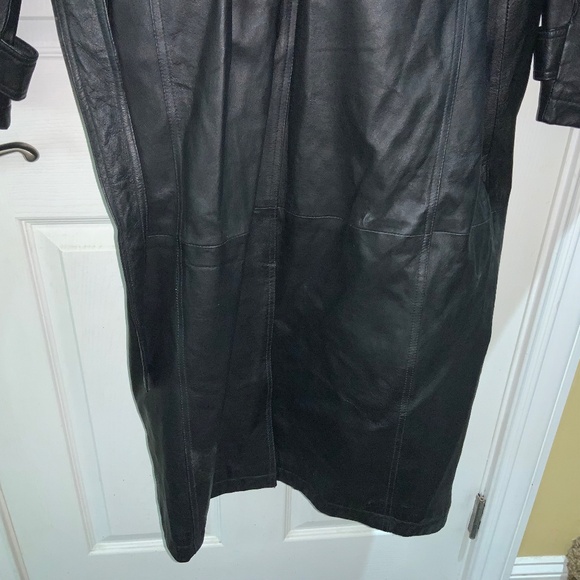 Guide Gear men’s leather double breasted trench coat Sz M removable lining belt - Picture 7 of 14